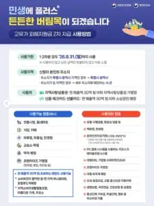 고유가지원금 사용처 포스터