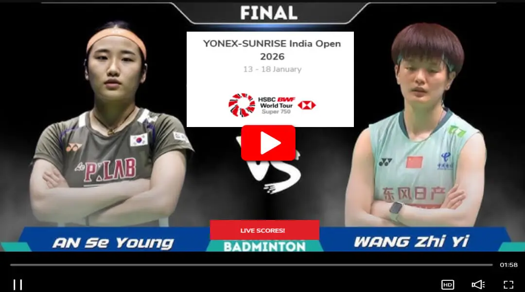 안세영 왕즈이 2026 인도오픈 결승전 중계