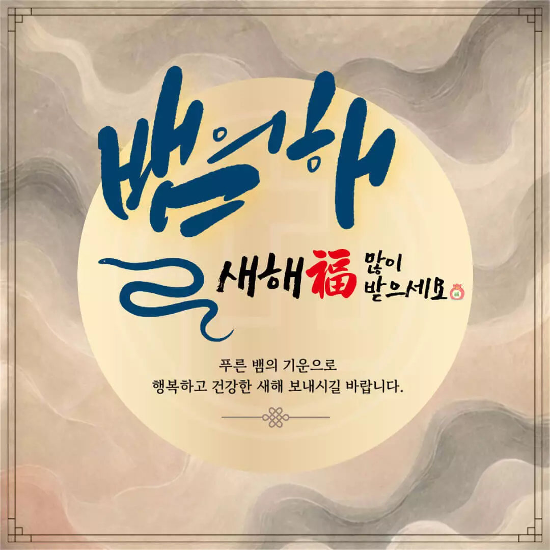 선생님 뱀의해 인사