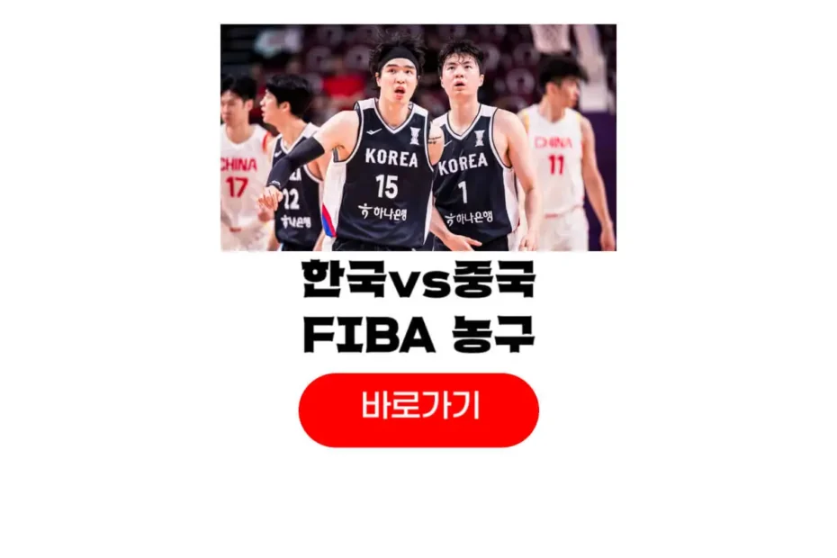 한국 중국 농구 중계