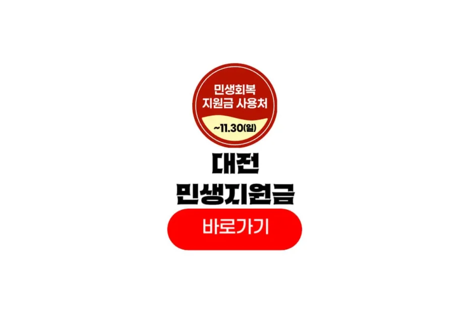 대전 민생지원금
