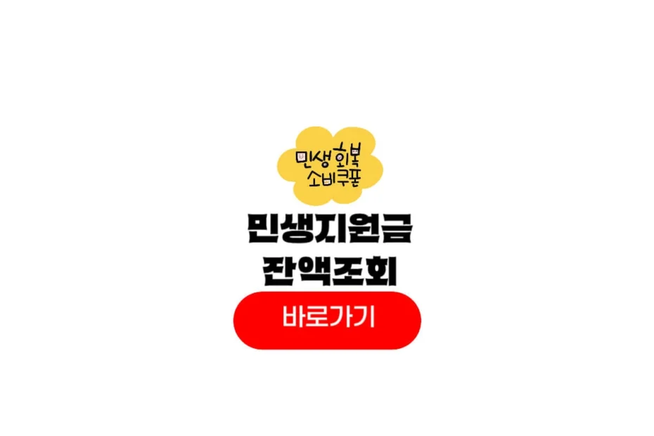 민생지원금 잔액