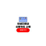 민생회복지원금 신용카드