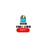 아이폰 티머니 사용법