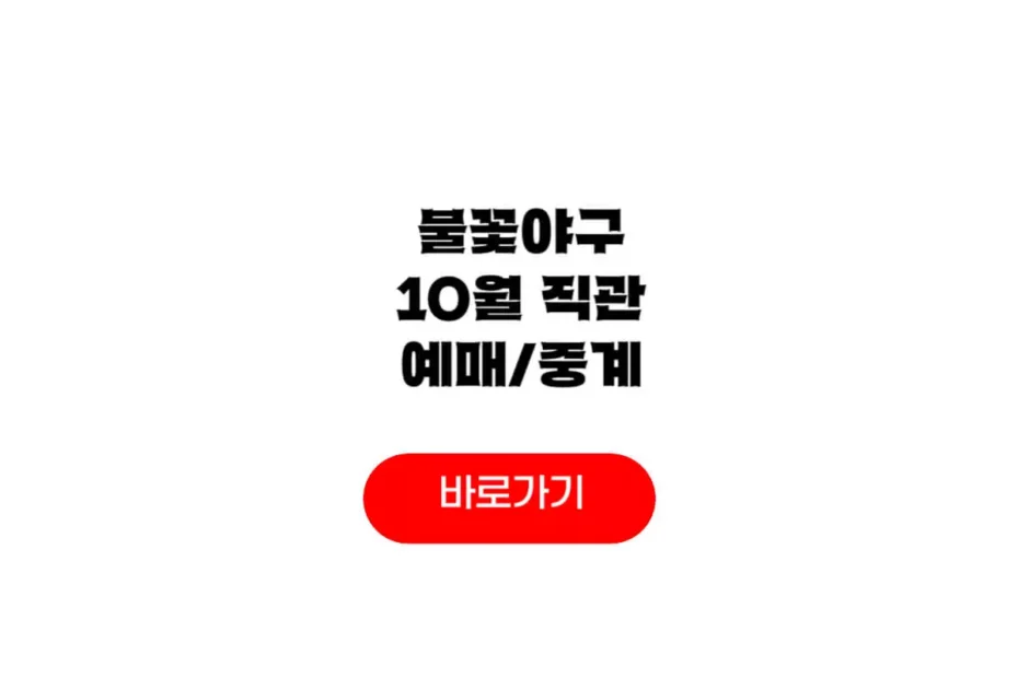 불꽃야구 10월 직관