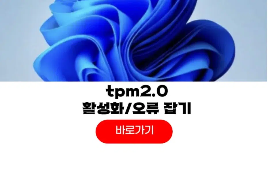 tpm 2.0 활성화