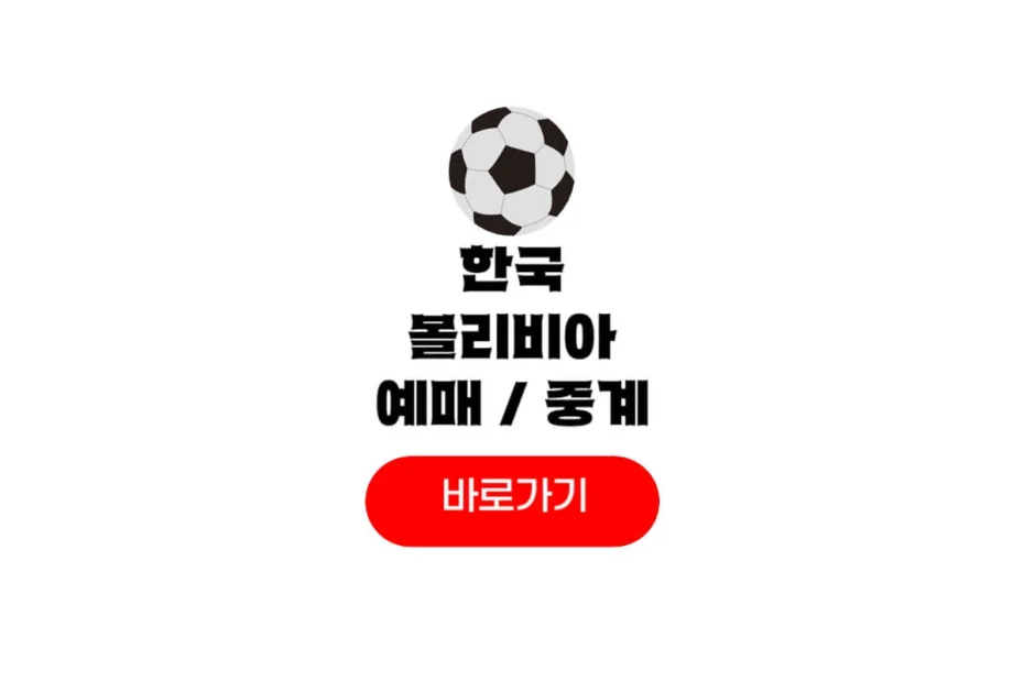 한국 볼리비아 예매