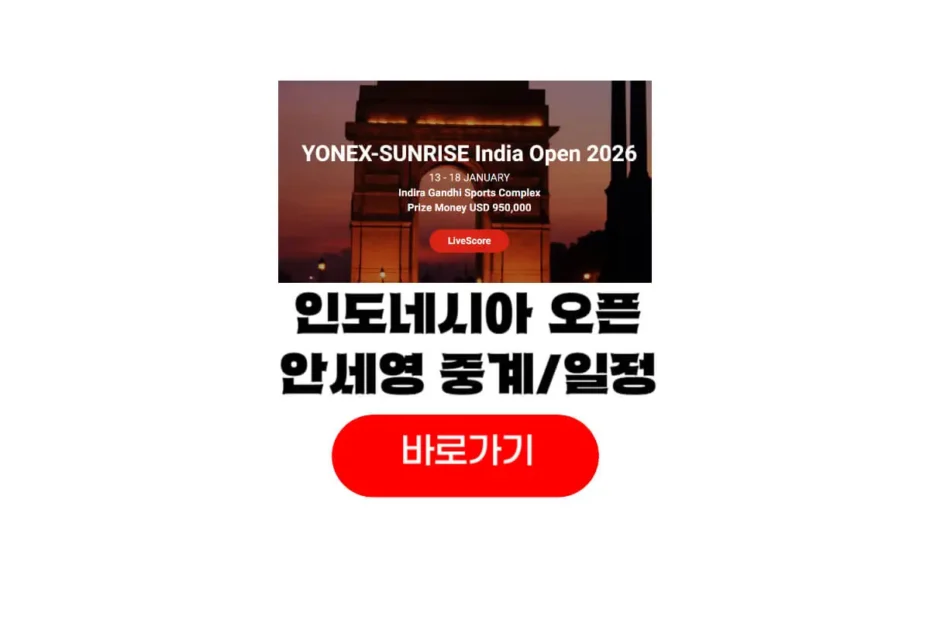 2026 인도오픈 안세영