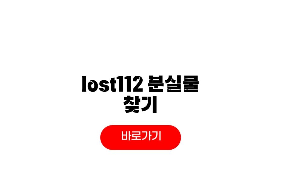 lost112 분실물