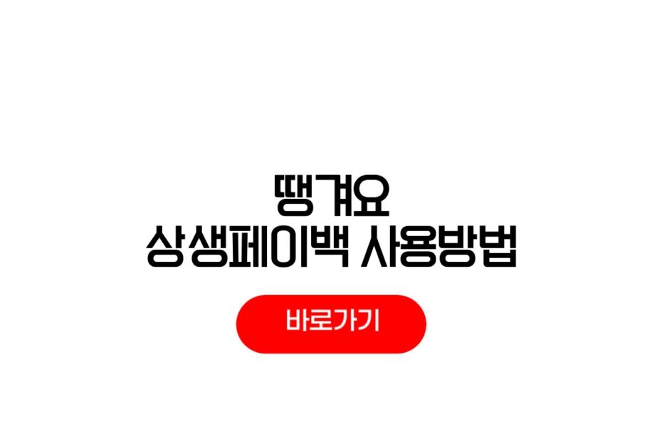 땡겨요 상생페이백