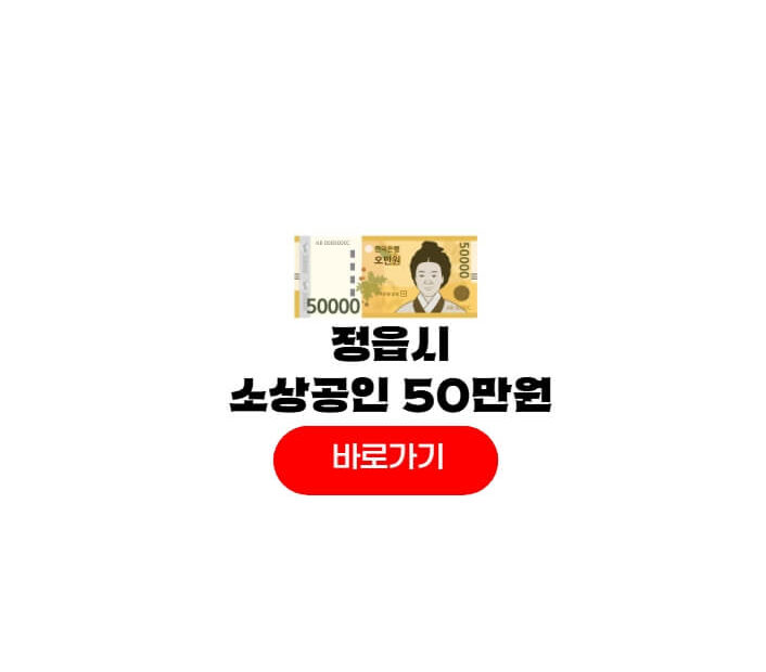 정읍시 소상공인 안정지원금