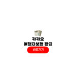 카카오 여행자보험 환급 기간 조건 청구 방법 카카오 여행자보험 환급