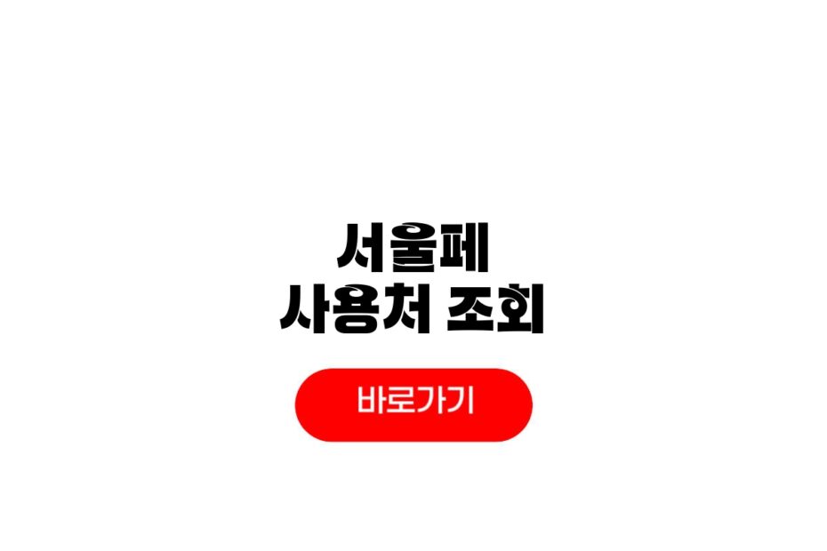 서울페이 사용처