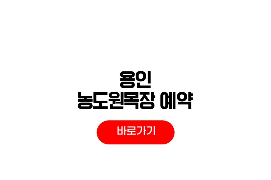 용인 농도원목장 예약