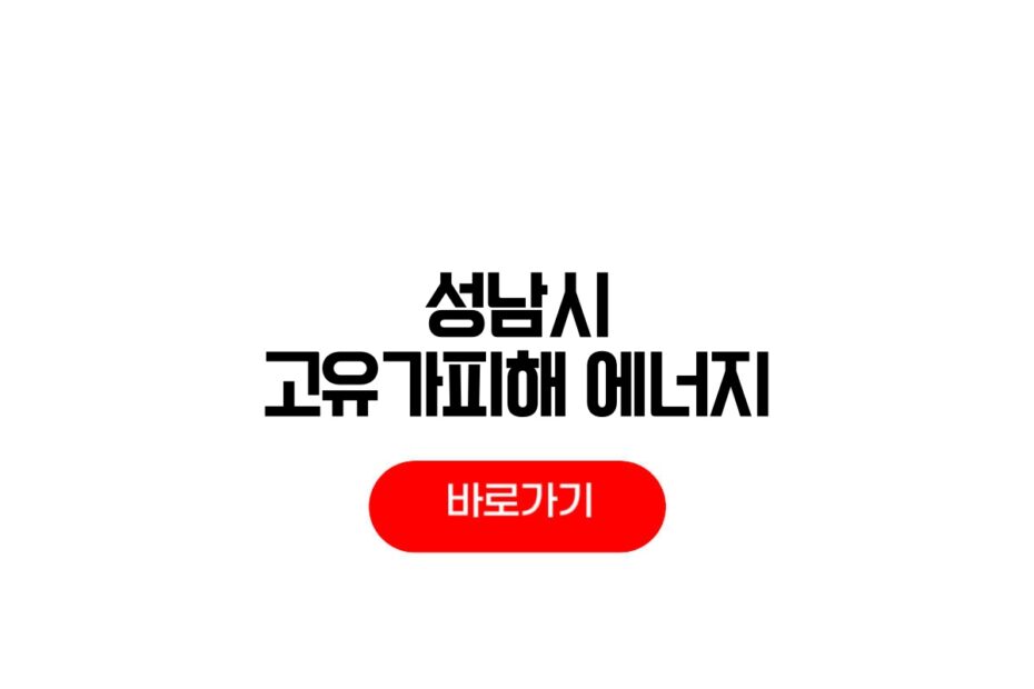 성남시 에너지 안심지원금