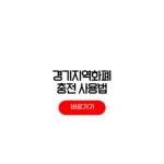 경기지역화폐 충전시간 한도 사용법 가맹점 결제 방법 경기지역화폐 충전시간