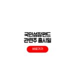 국민성장펀드 관련주 5월 출시일 수혜 종목 세금 혜택 국민성장펀드 관련주