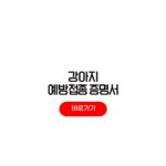 강아지 예방접종 증명서 온라인 발급 모바일 확인서 강아지 예방접종 증명서