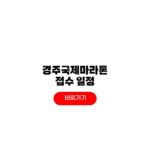 2026 경주국제마라톤 참가비 신청 접수 일정 2026 경주국제마라톤 참가비