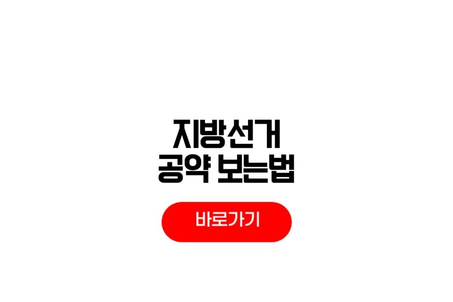 2026 지방선거 공약