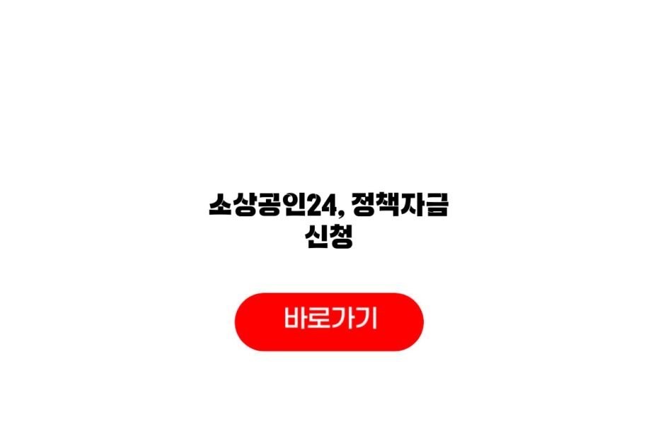 소상공인24, 정책자금 신청