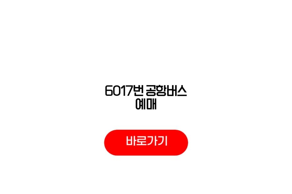6017번 공항버스 예매