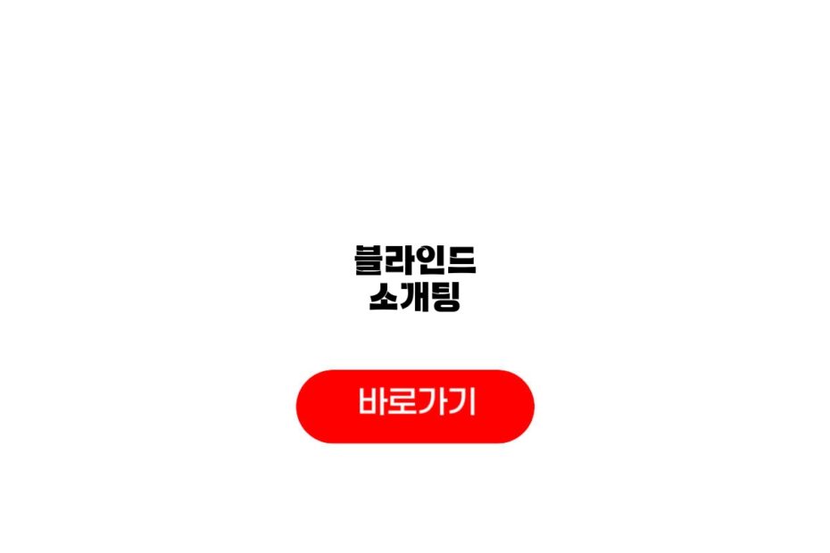 블라인드 소개팅