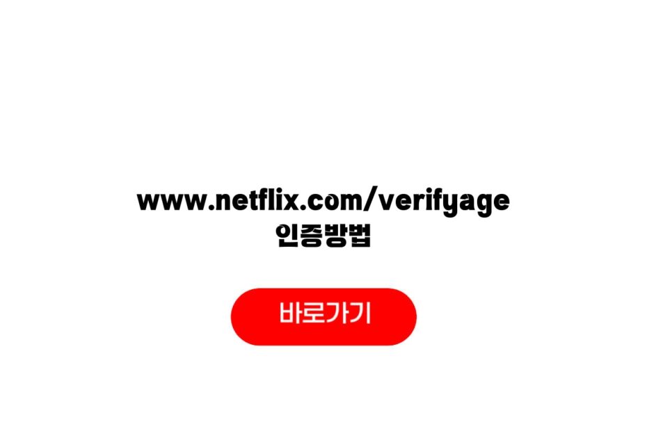 www.netflix.com/verifyage 인증방법