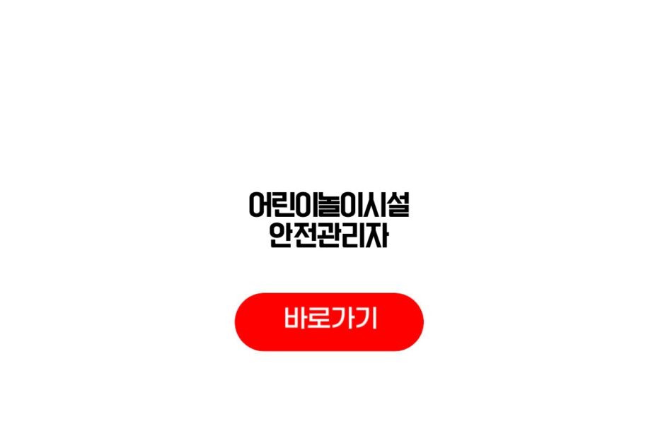 어린이놀이시설 안전관리자