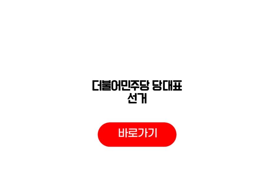 2026 더불어민주당 당대표