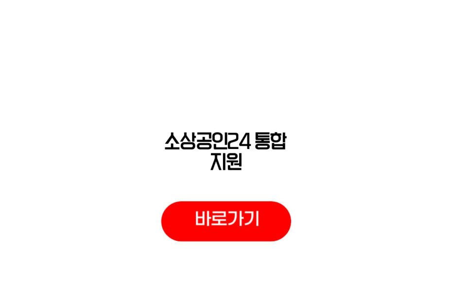 소상공인24 통합 지원