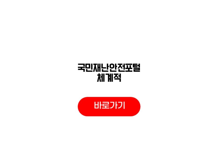 국민재난안전포털 체계적