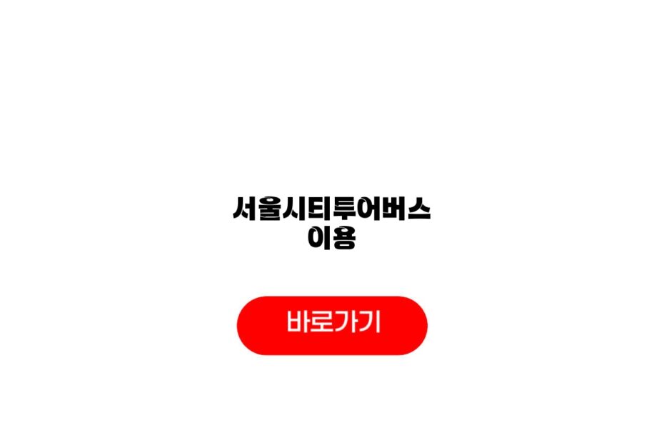 서울시티투어버스 이용