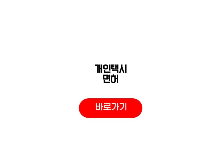 개인택시 면허