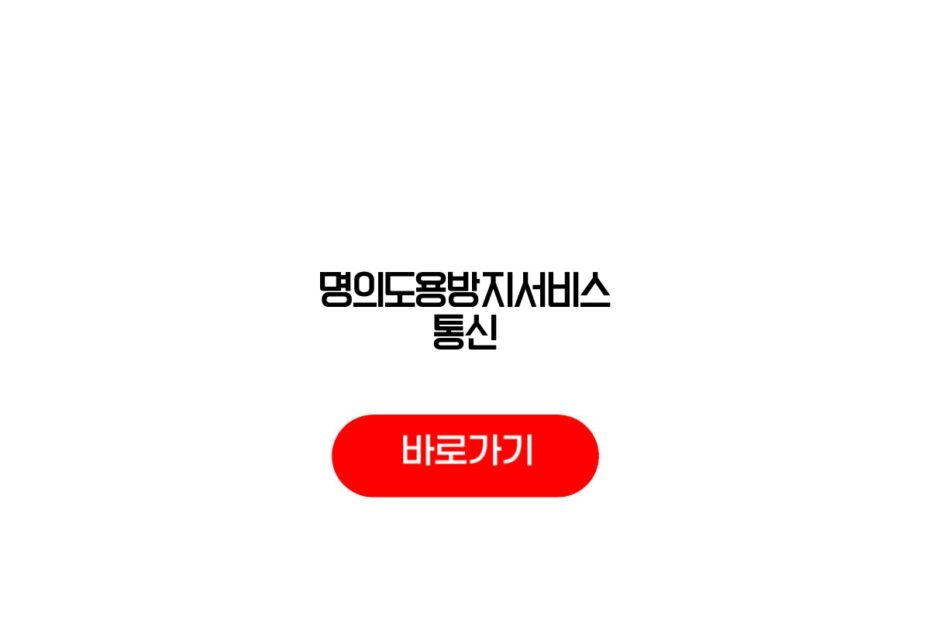 명의도용방지서비스 통신