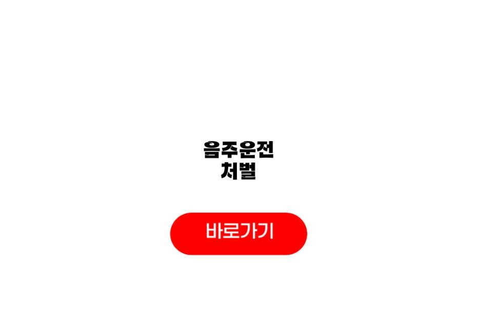 음주운전 처벌
