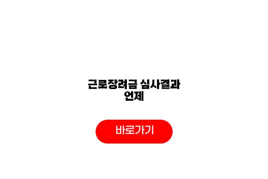 근로장려금 심사