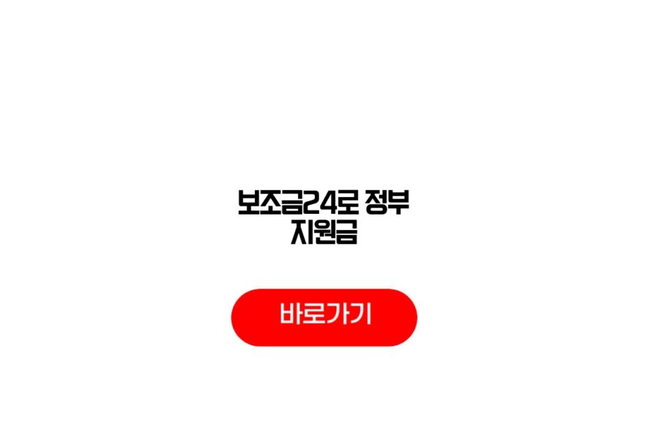 보조금24로 정부 지원금