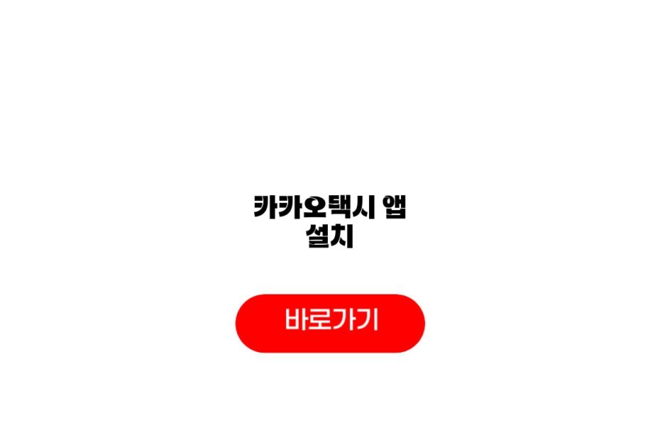 카카오택시 앱 설치