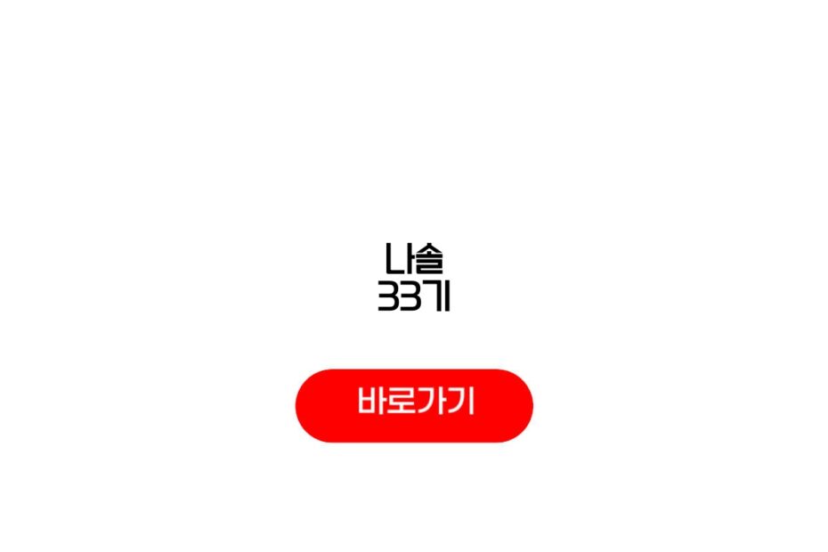 나솔 33기