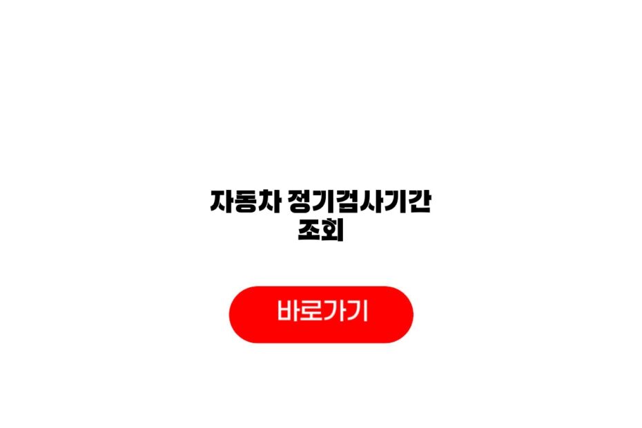 자동차 정기검사기간 조회