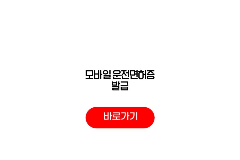 모바일 운전면허증 발급