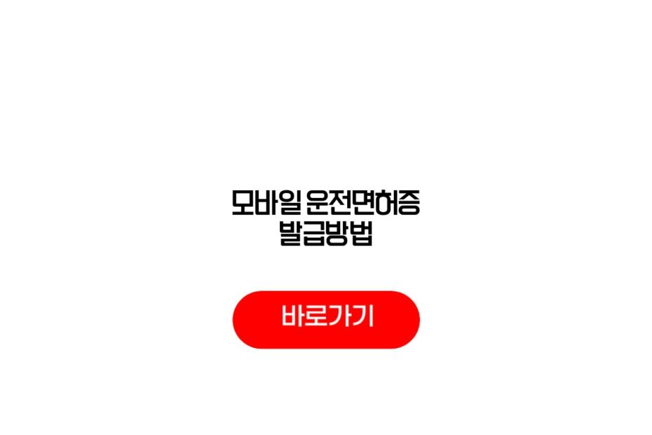 모바일 운전면허증 발급방법