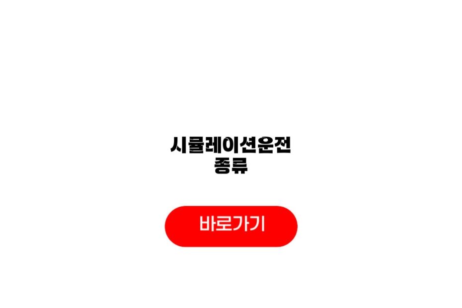 시뮬레이션운전 종류