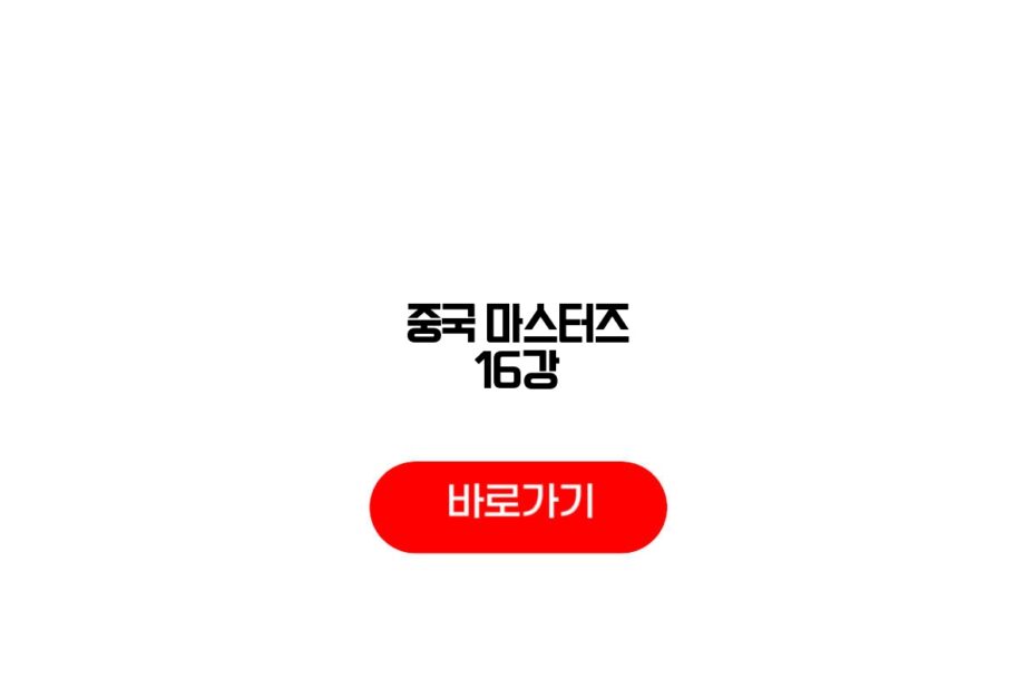 중국 마스터즈 16강
