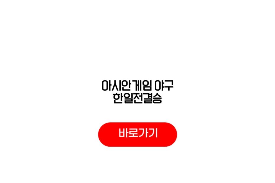 아시안게임 야구 한일전결승